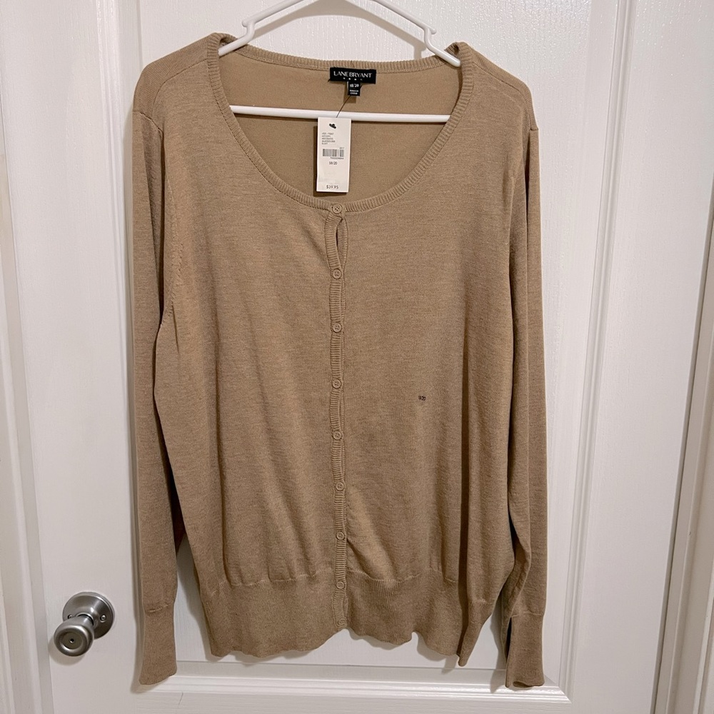 NWT Lane Bryant long sleeve crew neck cardigan. Size 18/20